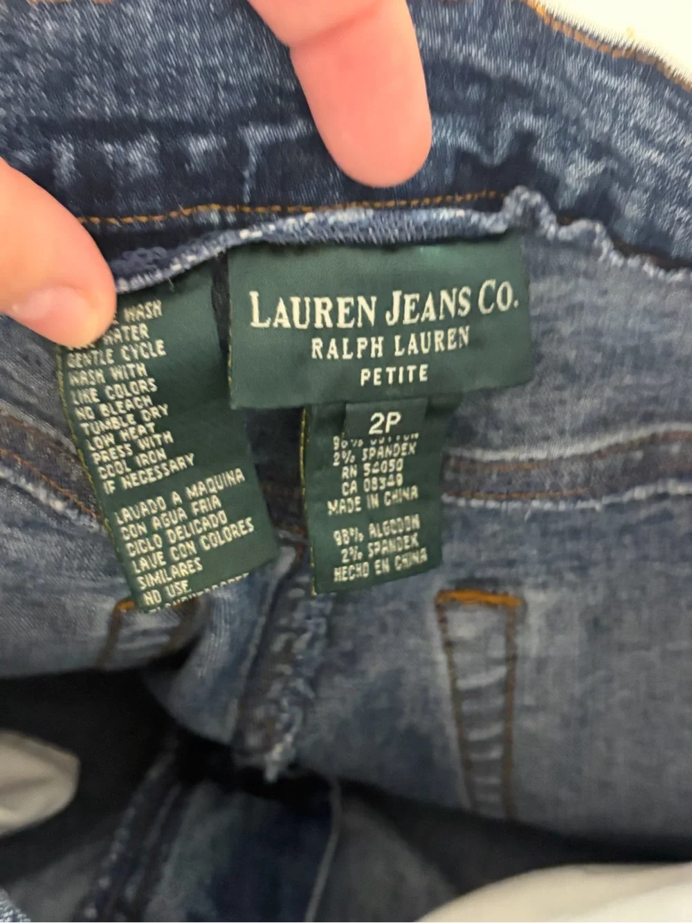 Ralph Lauren women’s Jeans Co. Size 2P Petite Straight Leg Jeans Y2K